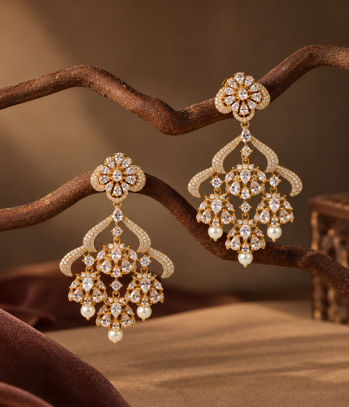 Blooming Pearl Jhumkas