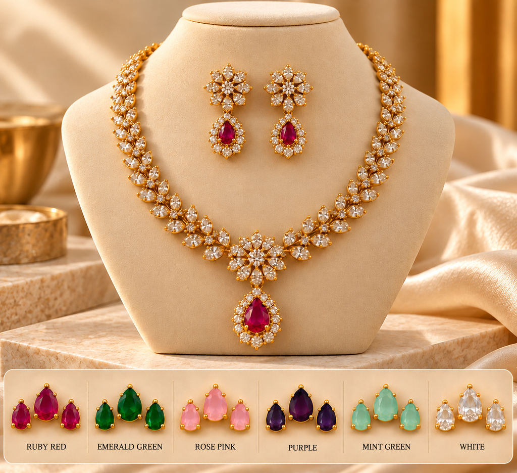 6-in-1 AD Stone Necklace Set
