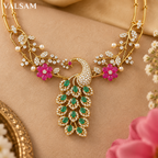 VALSAM peacock necklace close-up