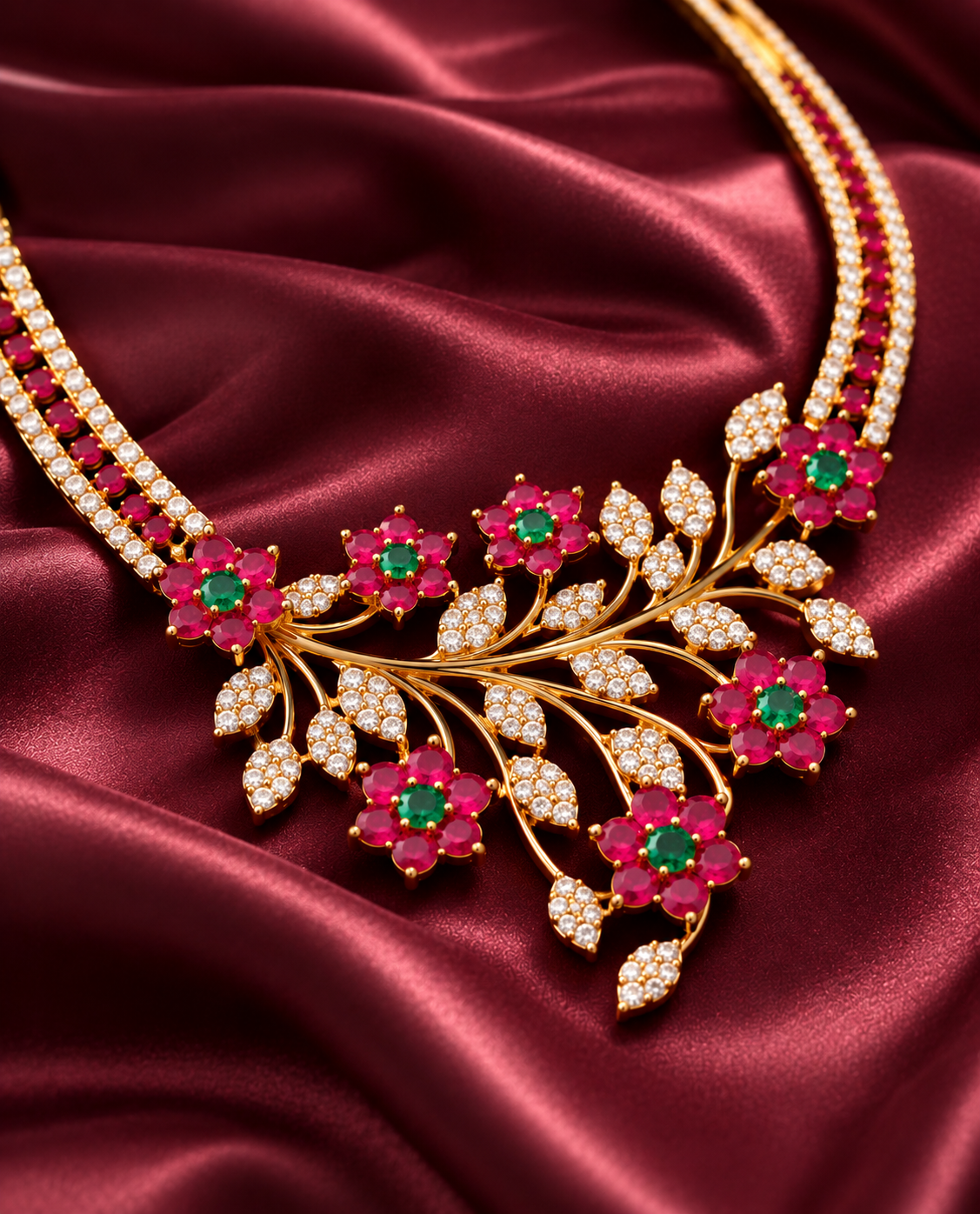 Ruby Vine Necklace