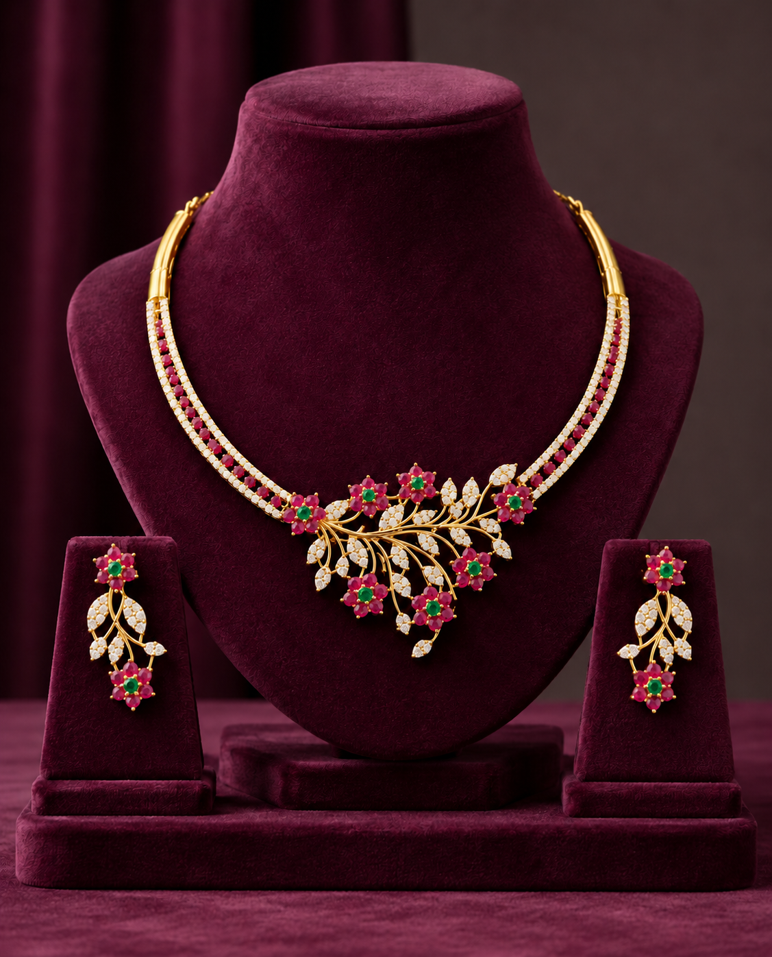 Ruby Vine Necklace