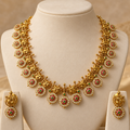Peacock Temple Necklace Set